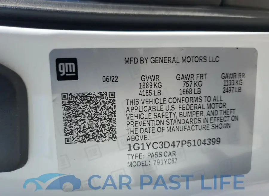 1G1YC3D47P5104399# 12