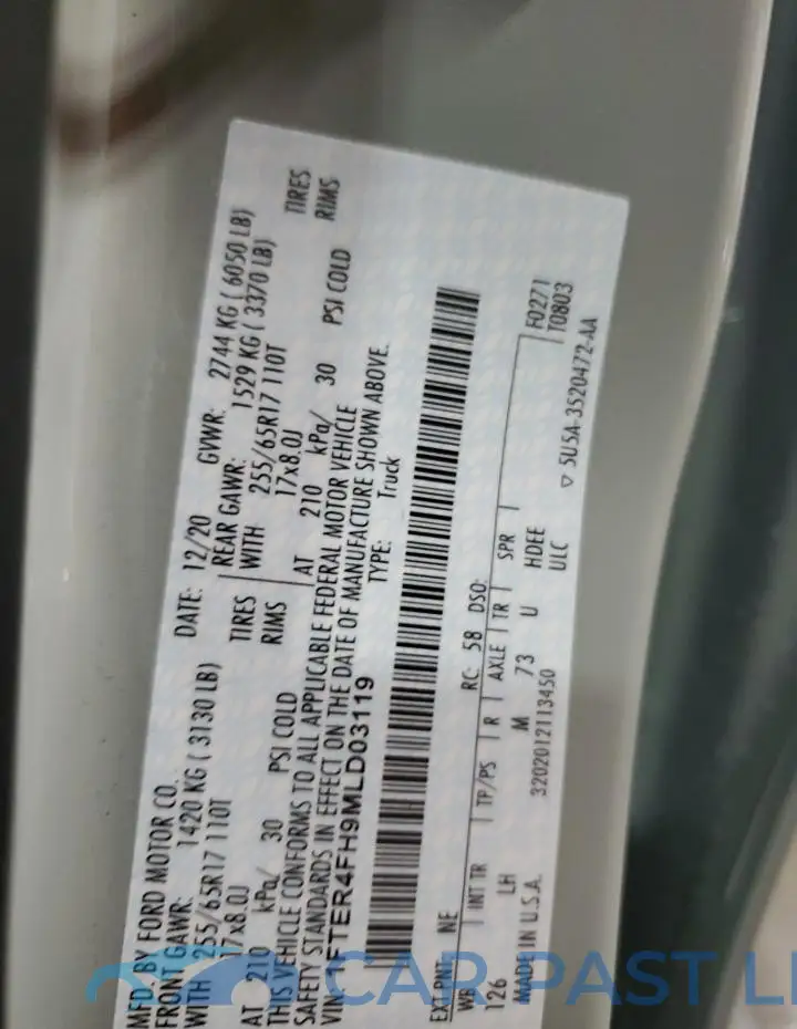 1FTER4FH9MLD03119# 13