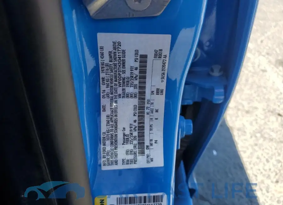 WF0DP3TH3G4117720# 12