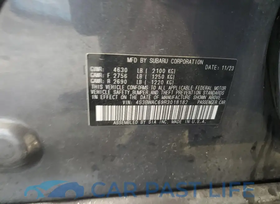 4S3BWAC69R3018182# 12