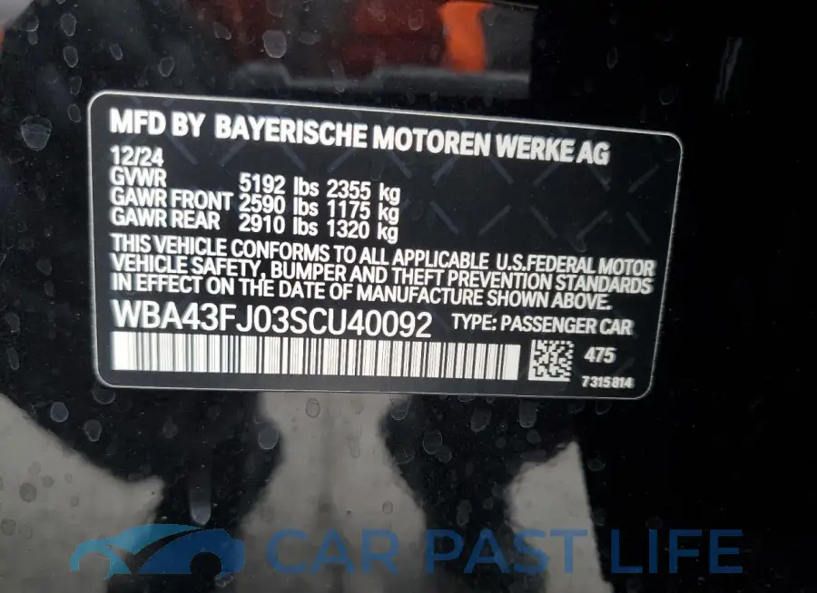 WBA43FJ03SCU40092# 13