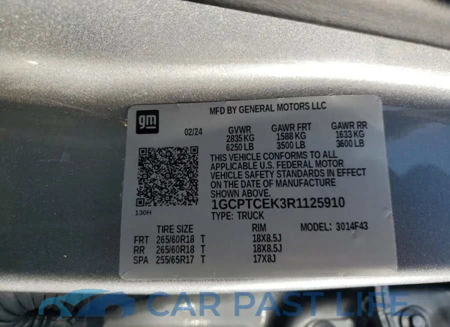 1GCPTCEK3R1125910# 13