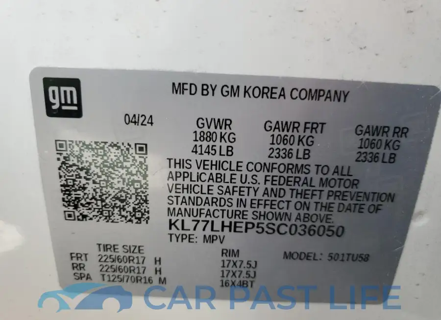 KL77LHEP5SC036050# 14