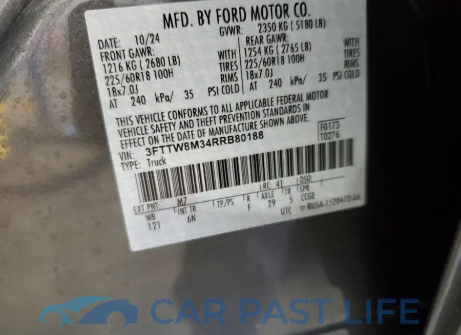 3FTTW8M34RRB80188# 12