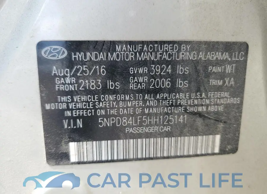 5NPD84LF5HH125141# 13