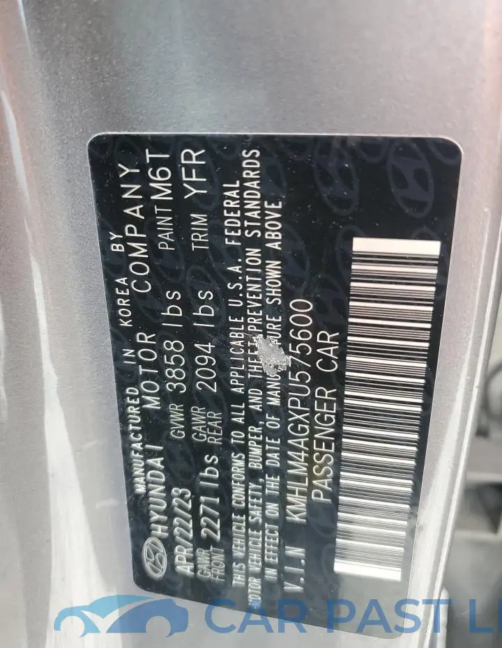 KMHLM4AGXPU575600# 13