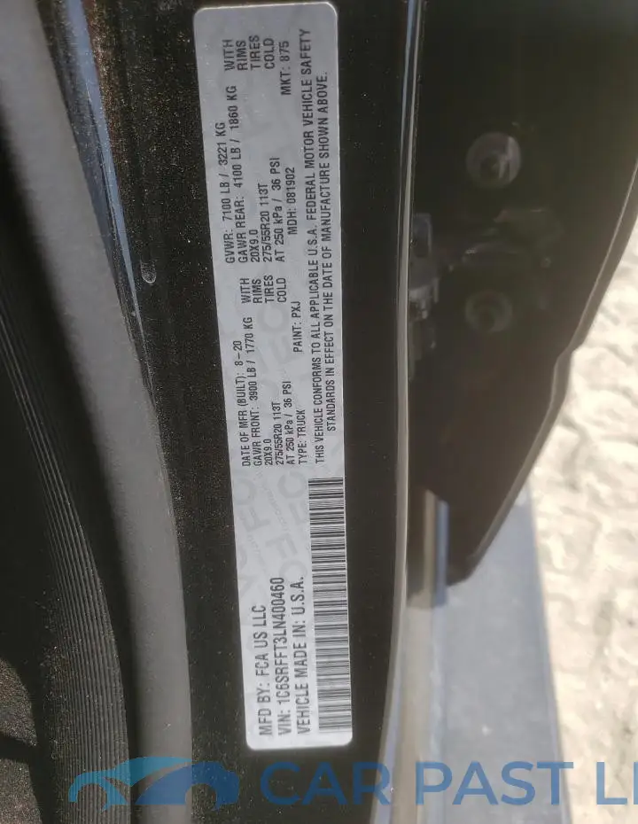 1C6SRFFT3LN400460# 13