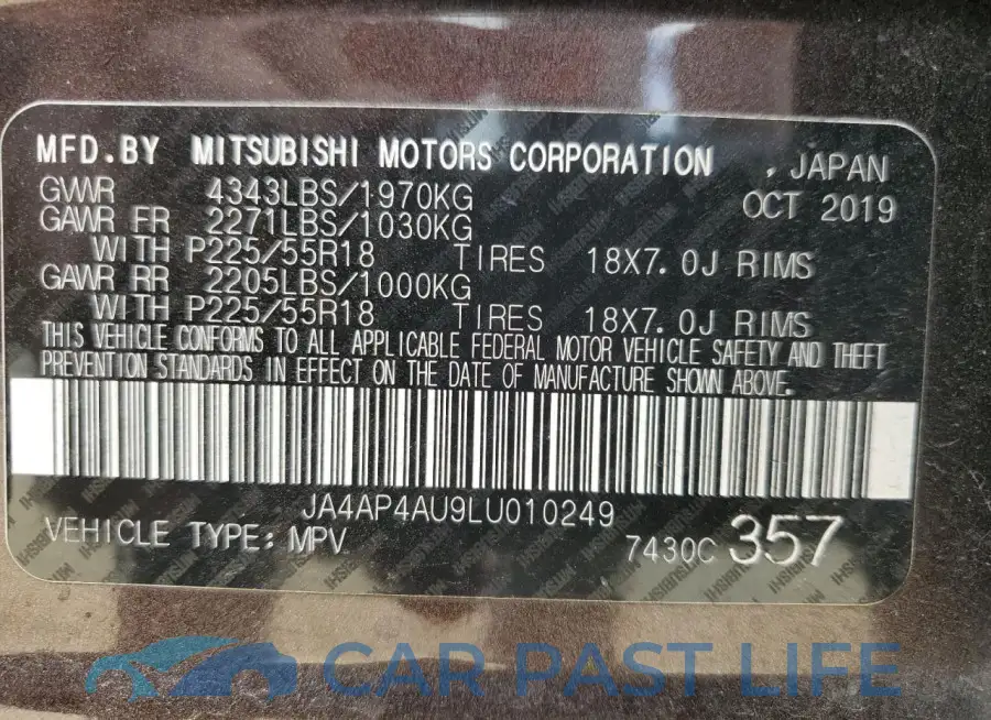 JA4AP4AU9LU010249# 13