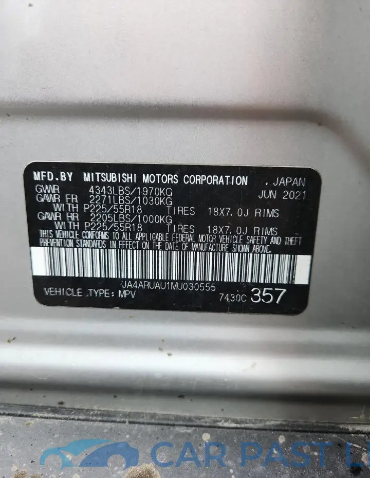JA4ARUAU1MU030555# 12