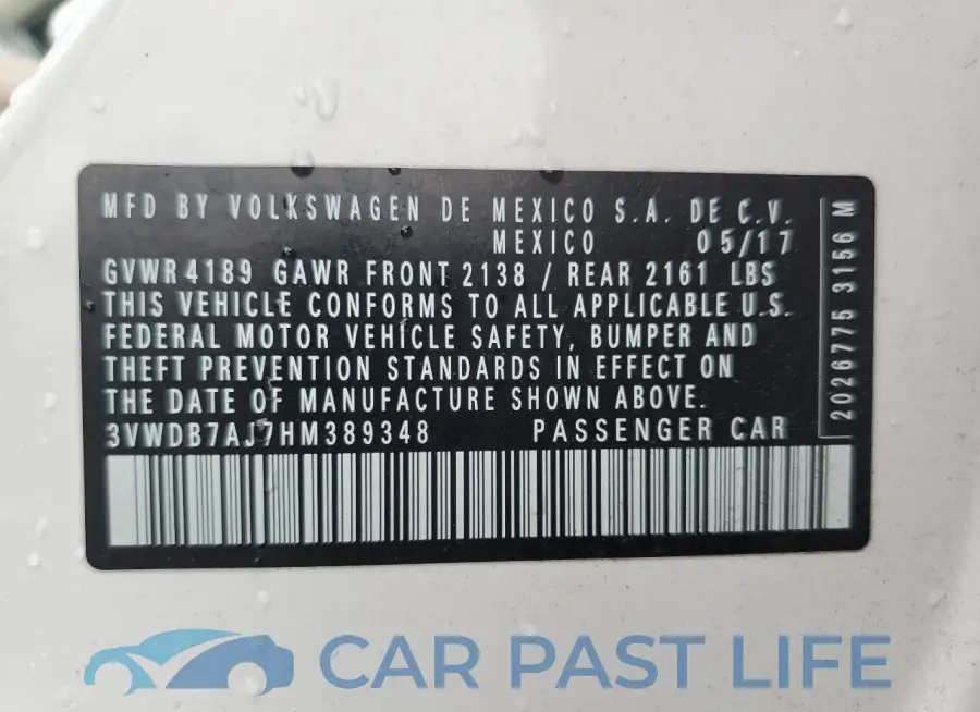 3VWDB7AJ7HM389348# 13