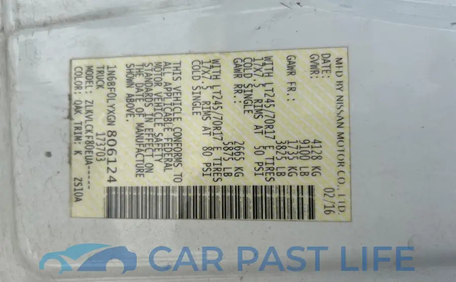 1N6BF0LYXGN806124# 10