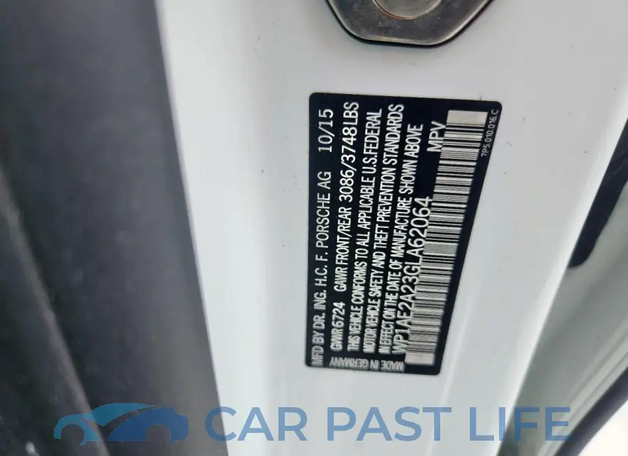 WP1AE2A23GLA62064# 13