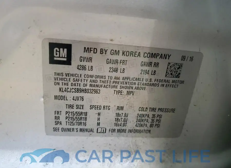 KL4CJCSB9HB032983# 14