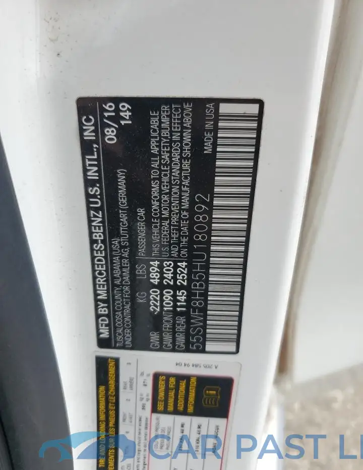 55SWF8HB5HU180892# 12