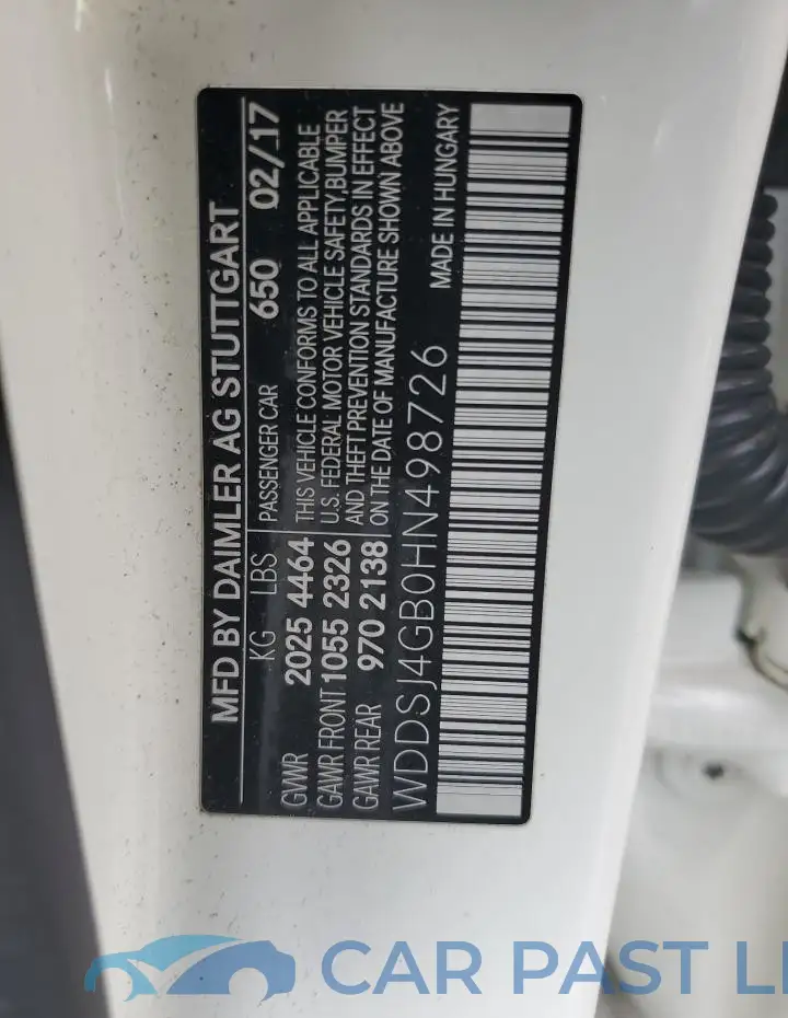 WDDSJ4GB0HN498726# 13