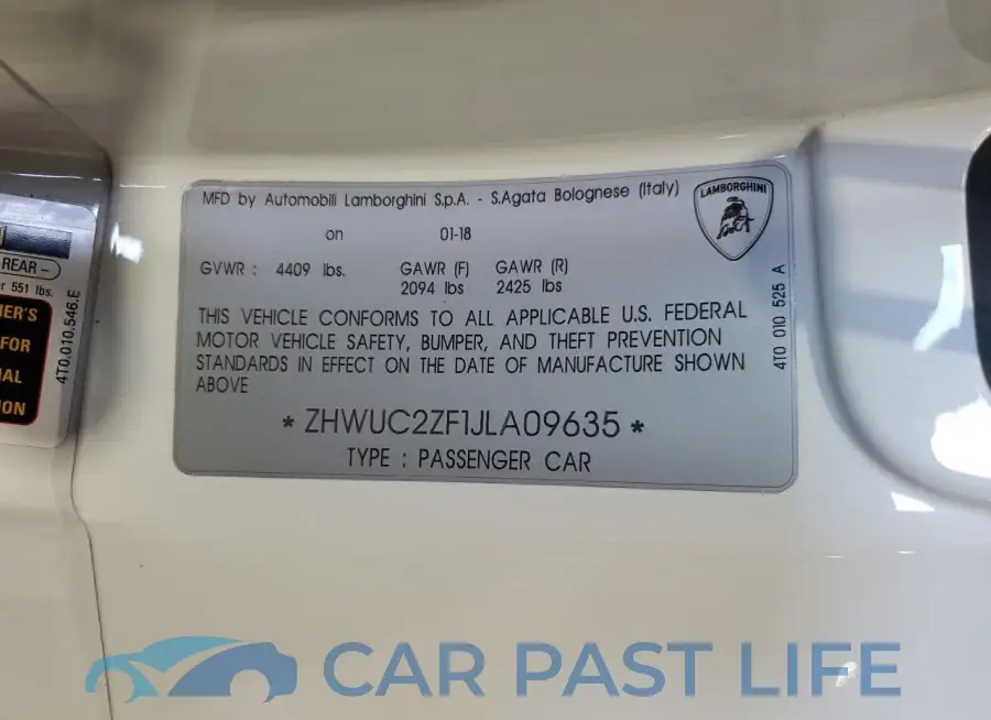 ZHWUC2ZF1JLA09635# 12