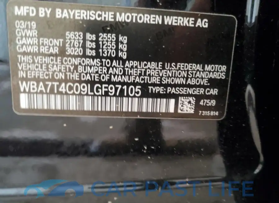 WBA7T4C09LGF97105# 13