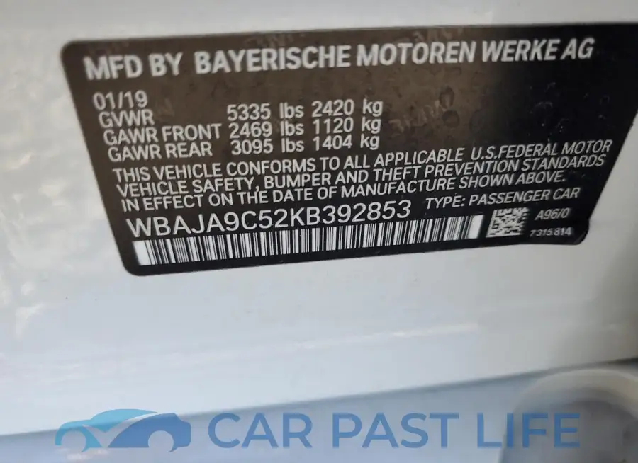 WBAJA9C52KB392853# 12
