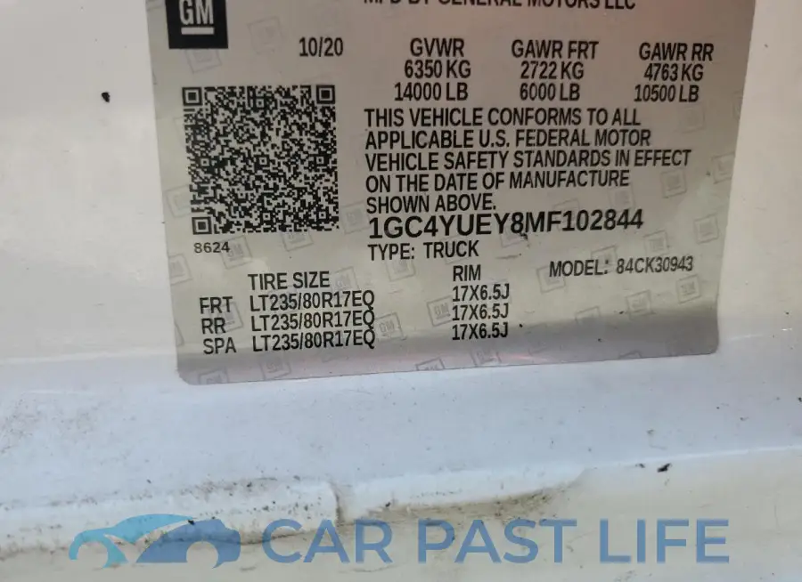 1GC4YUEY8MF102844# 13