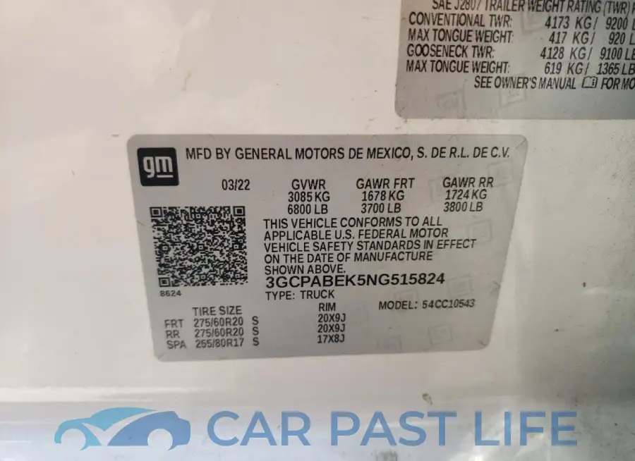 3GCPABEK5NG515824# 12