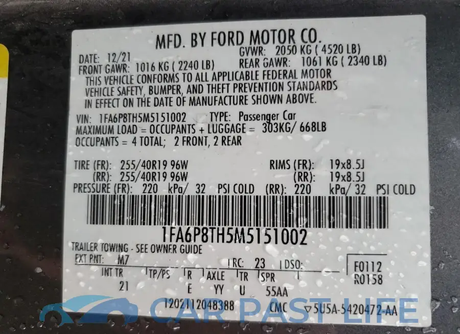 1FA6P8TH5M5151002# 13