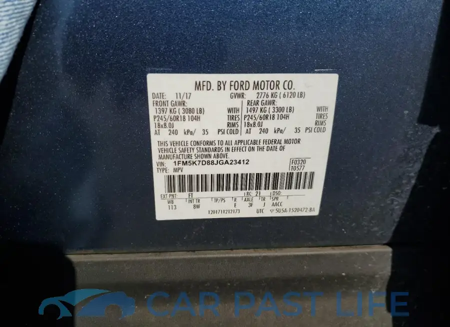 1FM5K7D88JGA23412# 12