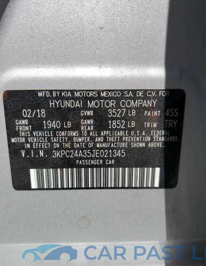 3KPC24A35JE021345# 13