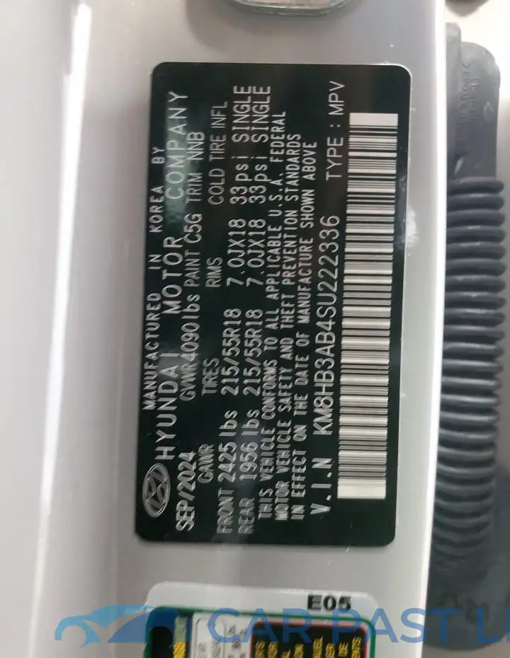 KM8HB3AB4SU222336# 13