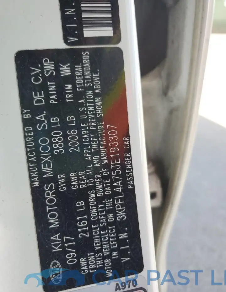 3KPFL4A75JE193307# 12