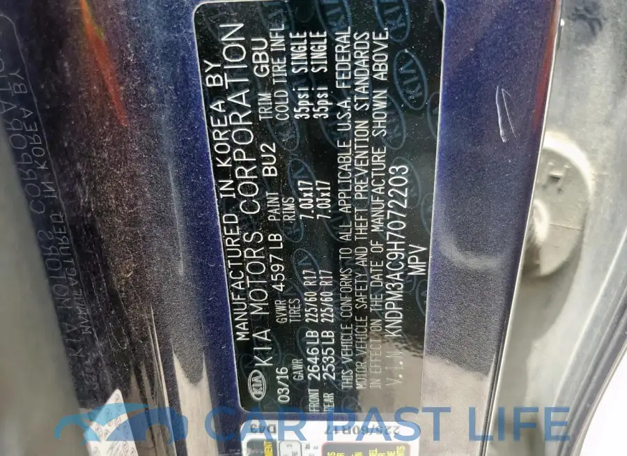 KNDPM3AC9H7072203# 13