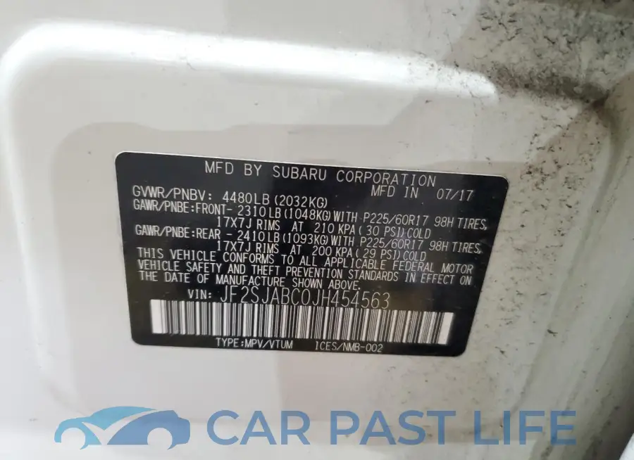 JF2SJABC0JH454563# 14
