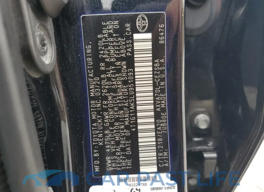 4T1G11AK5LU951093# 12