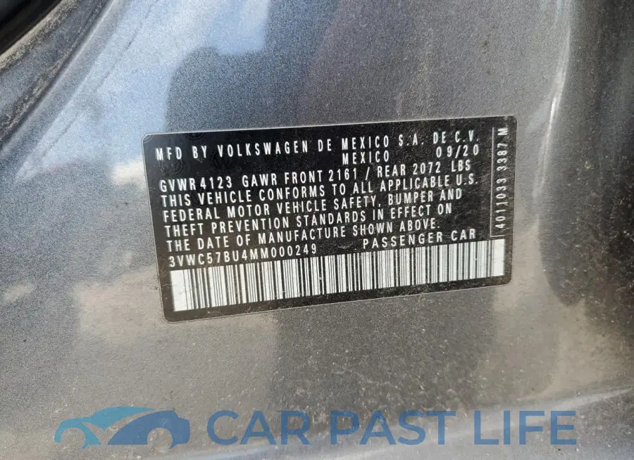 3VWC57BU4MM000249# 12