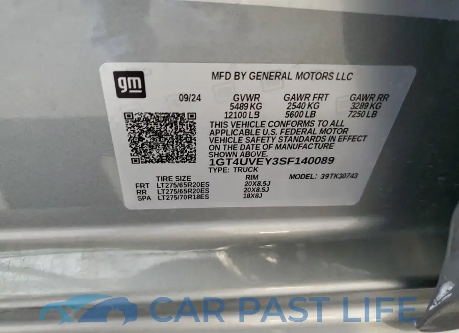 1GT4UVEY3SF140089# 12