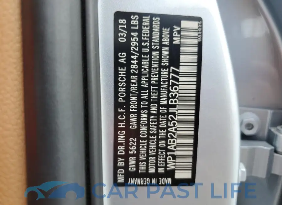WP1AB2A52JLB36777# 13