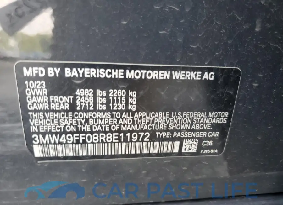 3MW49FF08R8E11972# 12