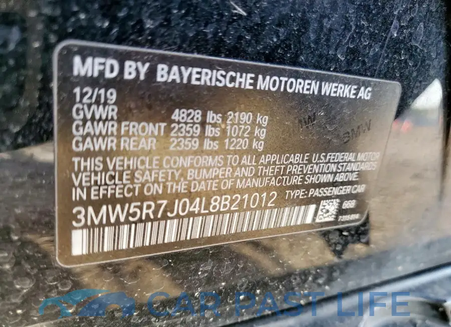 3MW5R7J04L8B21012# 12