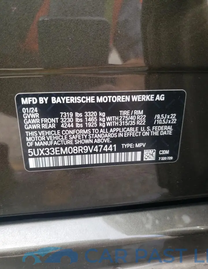 5UX33EM08R9V47441# 13