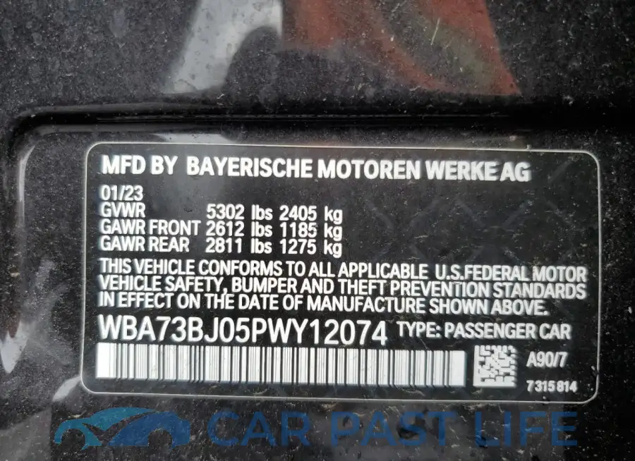 WBA73BJ05PWY12074# 12