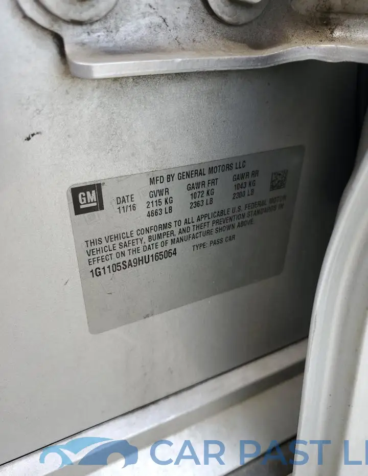 1G1105SA9HU165064# 13
