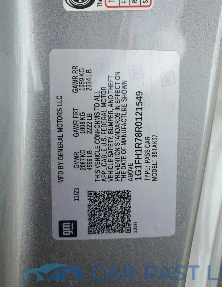 1G1FH1R78R0121549# 12