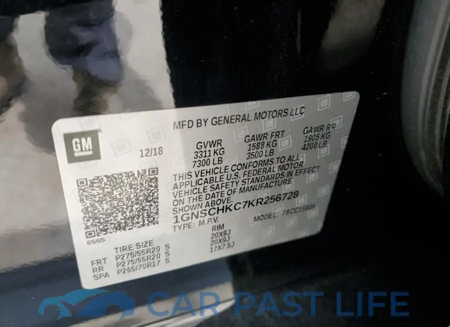 1GNSCHKC7KR256728# 13