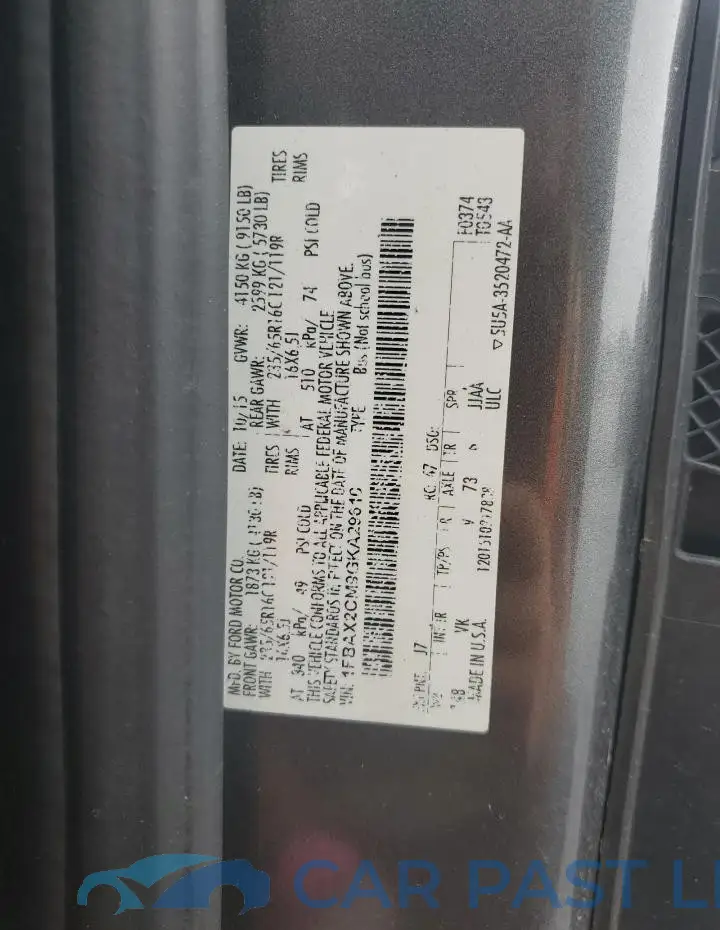 1FBAX2CM9GKA29610# 13