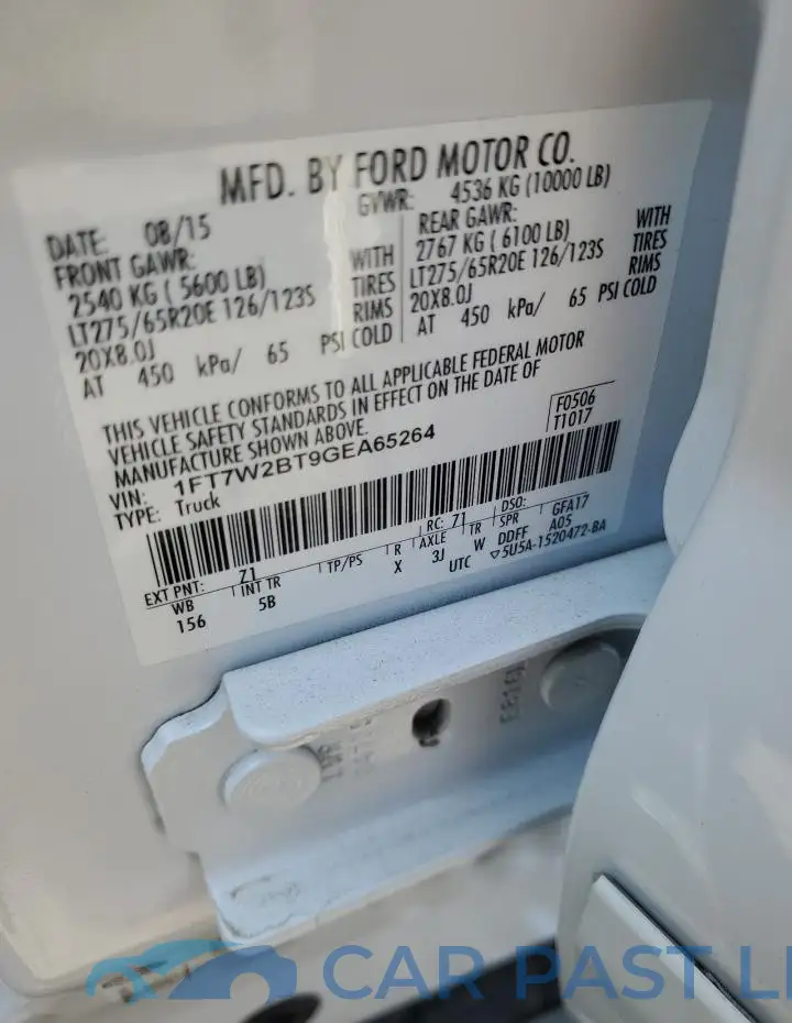 1FT7W2BT9GEA65264# 13