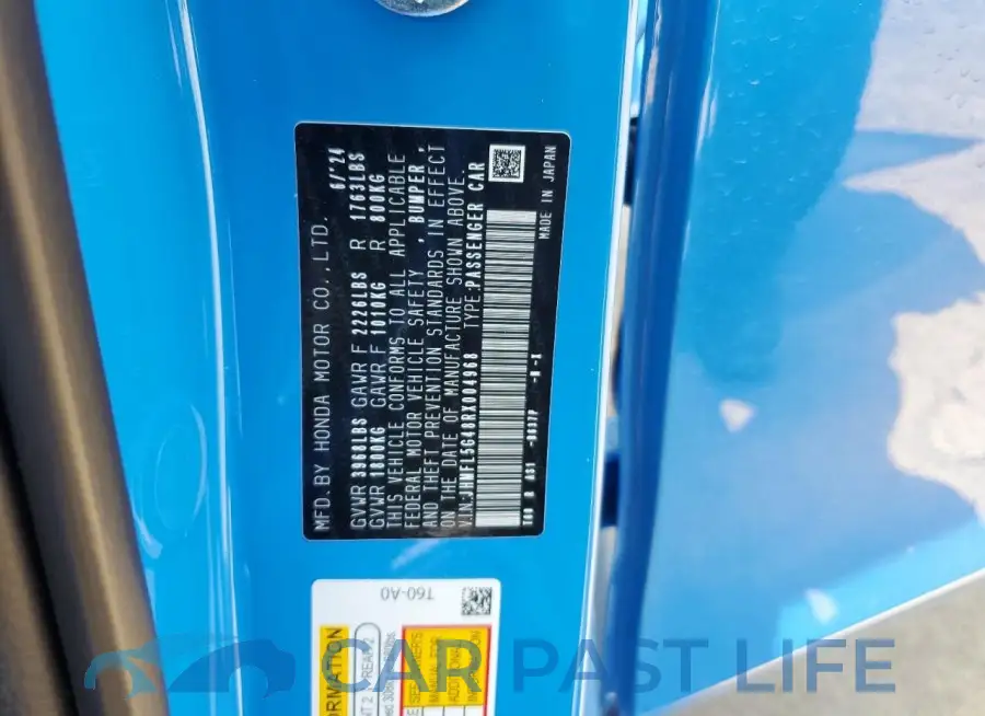 JHMFL5G48RX004968# 12