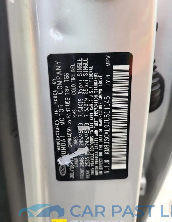 KM8J3CAL9JU811145# 14