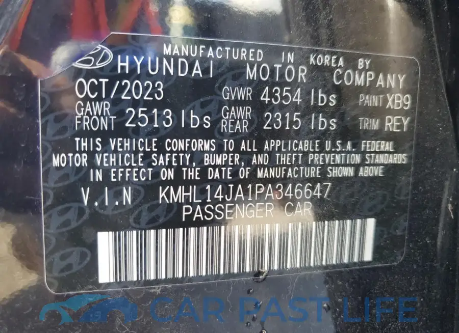 KMHL14JA1PA346647# 12