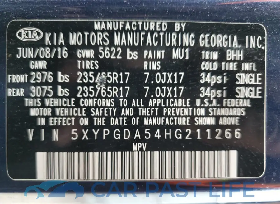 5XYPGDA54HG211266# 13