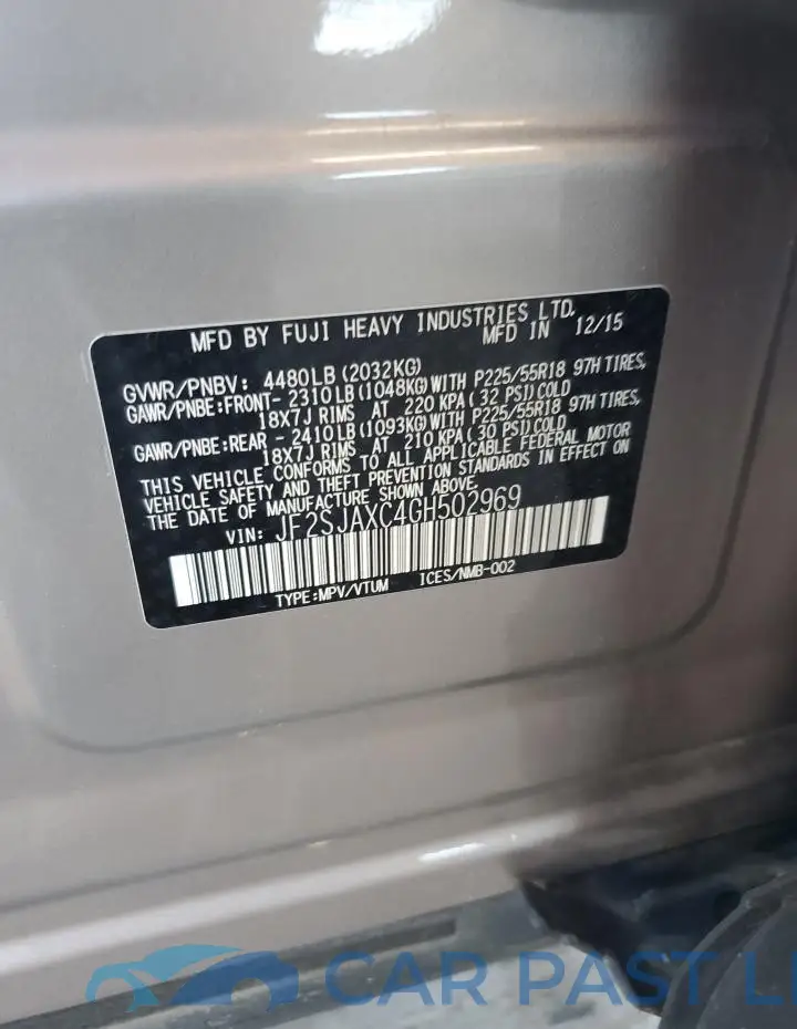 JF2SJAXC4GH502969# 13