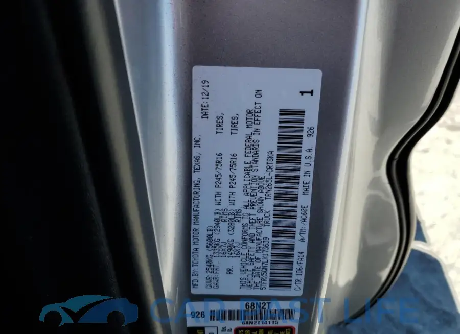5TFRX5GN7LX173639# 13